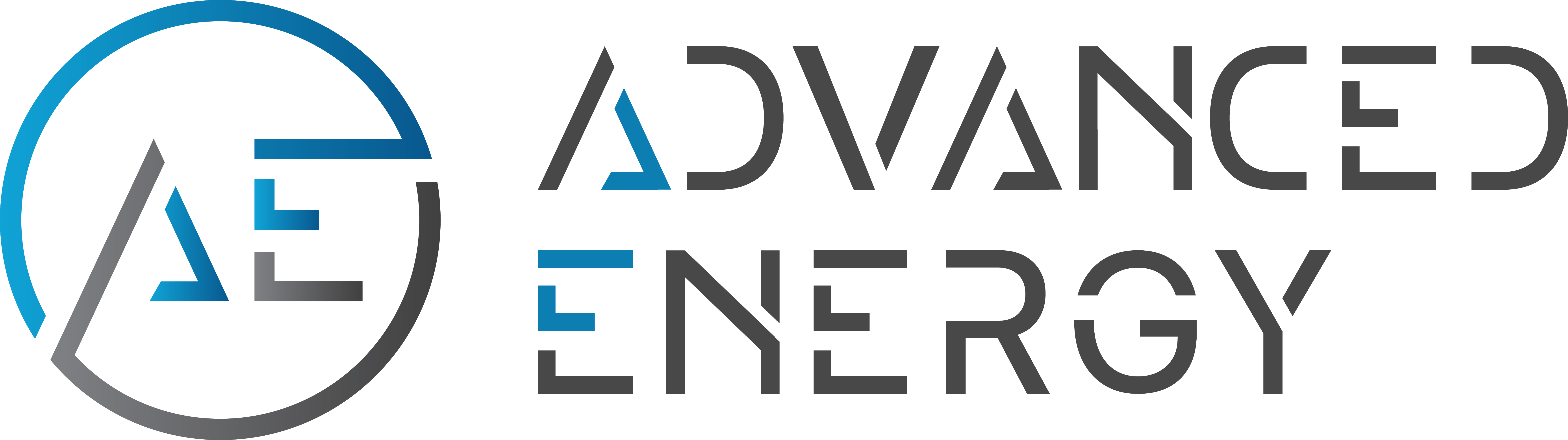 Logo Advanced Energy met tekst in kleur